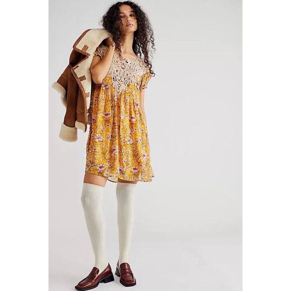 Free People Margot Printed Dress Size S